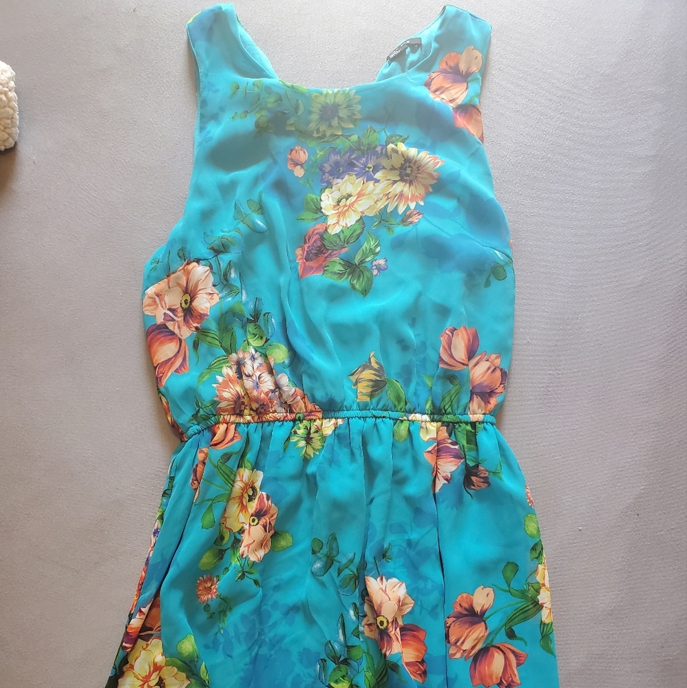 Hawaiian print dress